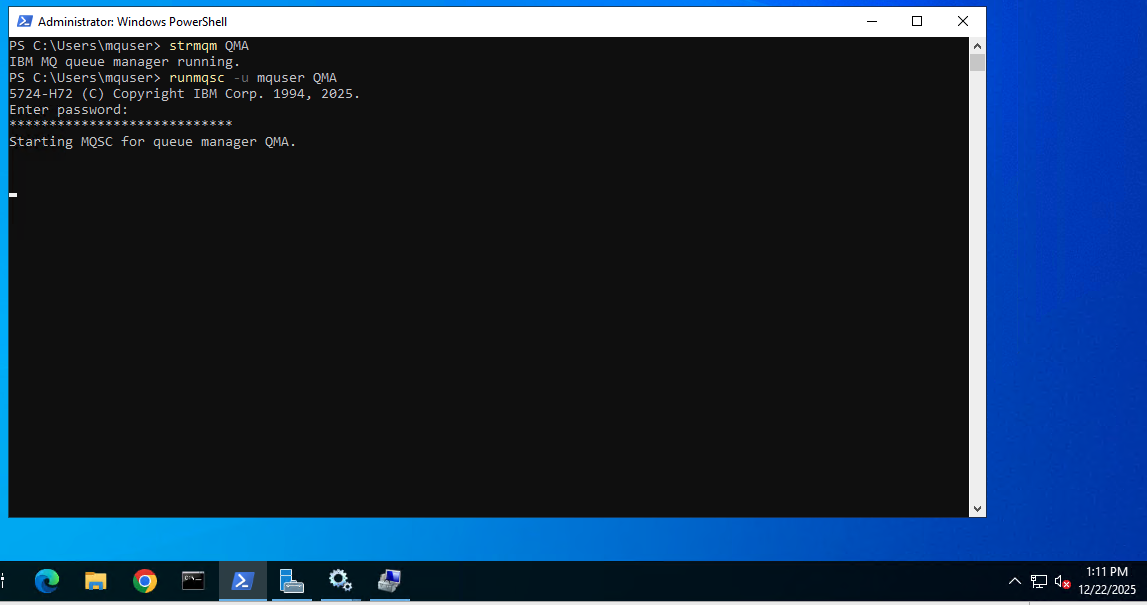 IBM MQ Windows Login
